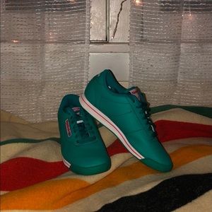 Reebok classic teal retro sneaker